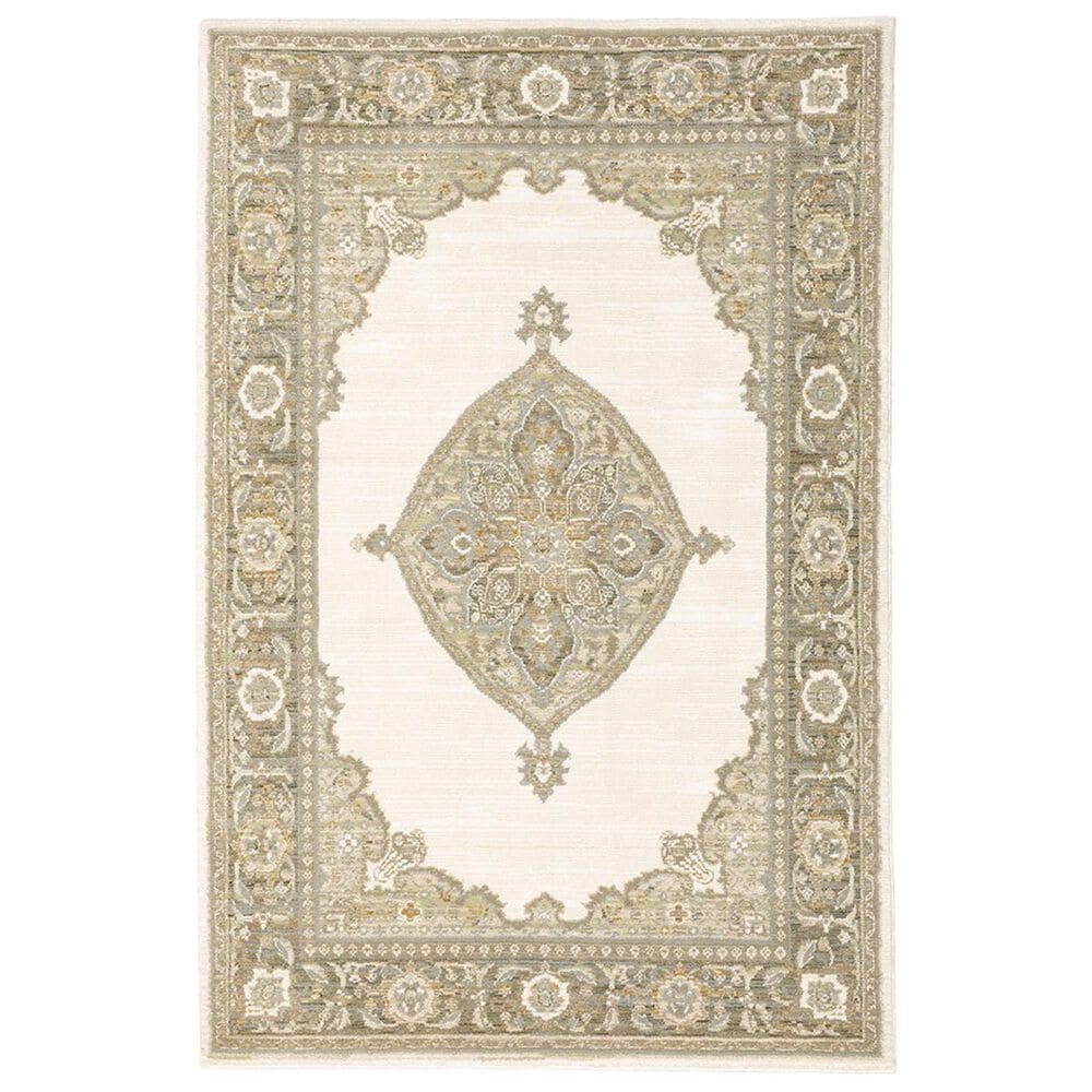 Oriental Weavers Andorra 7939D 3"3" x 5"2" Beige Area Rug, , large