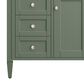 James Martin Brittany 30" Single Bathroom Vanity in Smokey Celadon with 3 cm Eternal Marfil Quartz Top and Rectangular Sink, , large