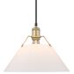 Golden Lighting Orwell 1-Light Large Pendant with Opal Glass Shade in Brushed Champagne Bronze and Black, , large