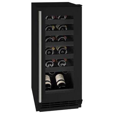 U-Line 15" Built-in Wine Refrigerator in Black Frame, , large