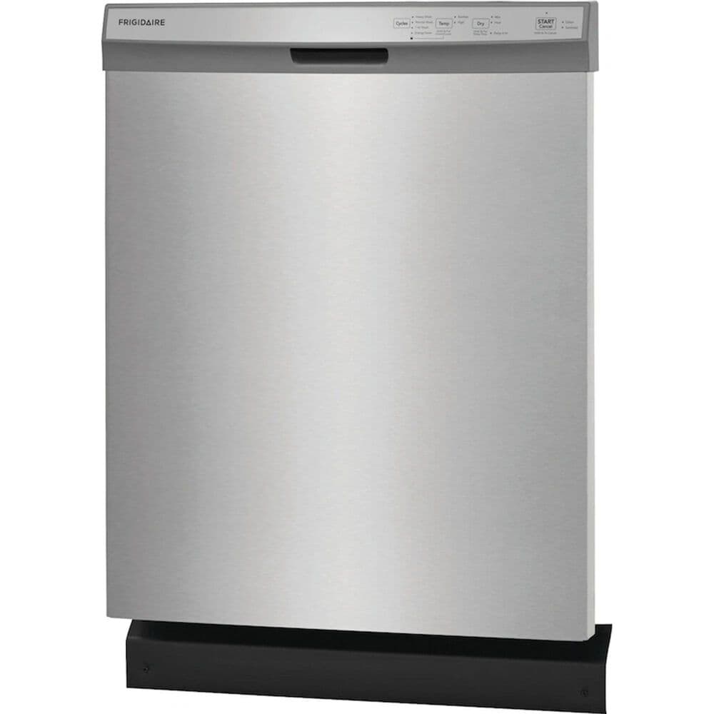 Frigidaire 3 Piece Kitchen Package with 25.6 Cu. Ft. Standard Depth Side-by-Side Refrigerator, 30&quot; Freestanding Gas Range with Quick Boil Burner, 24&quot; Built-In Dishwasher with MaxDry in Stainless Steel, , large