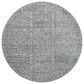 Angela Rose Blake 7"10" Round Denim and Taupe Area Rug, , large