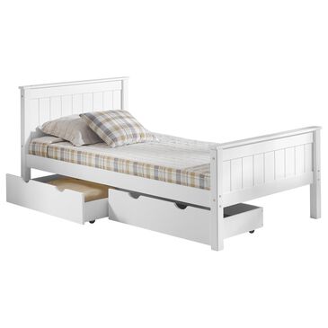 Timberlake Harmony Twin Storage Bed in White, , large