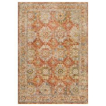 Surya Mona Lisa 12" x 15" Brick Red, Mustard, Tan, Sage, Dark Blue, Olive and Burgundy Area Rug, , large