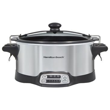 Hamilton Beach 6-Quart Stay or Go Sear and Cook Slow Cooker in Silver, , large