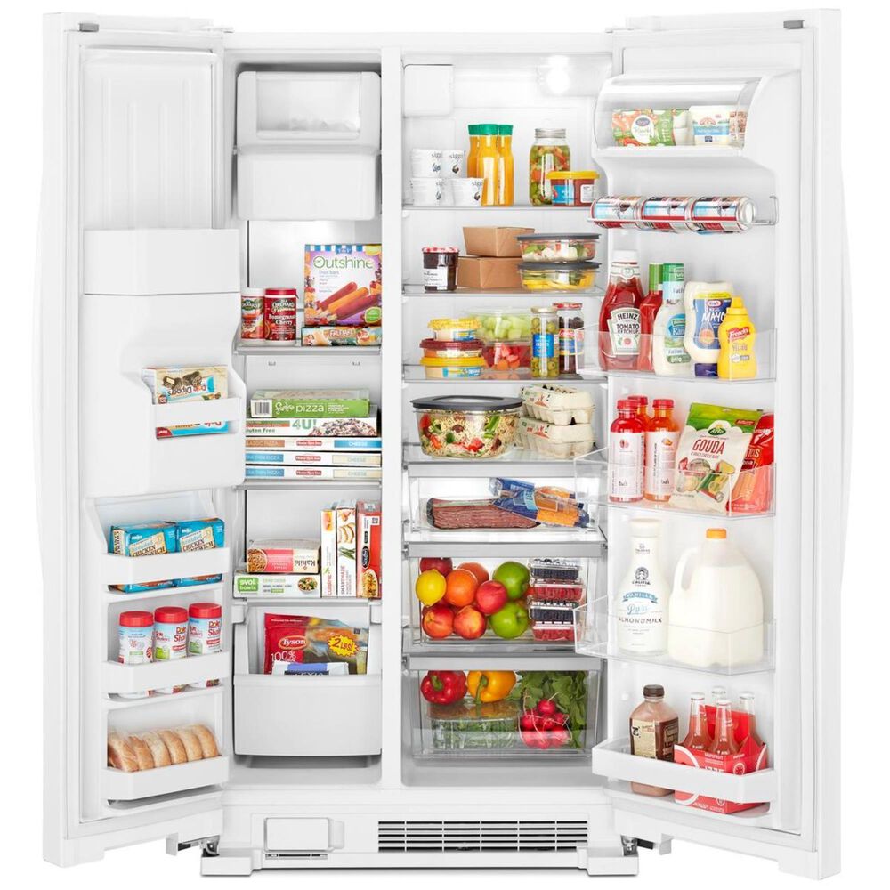 Whirlpool 21.4 Cu. Ft. 33&quot; Wide Side-by-Side Refrigerator in White, , large