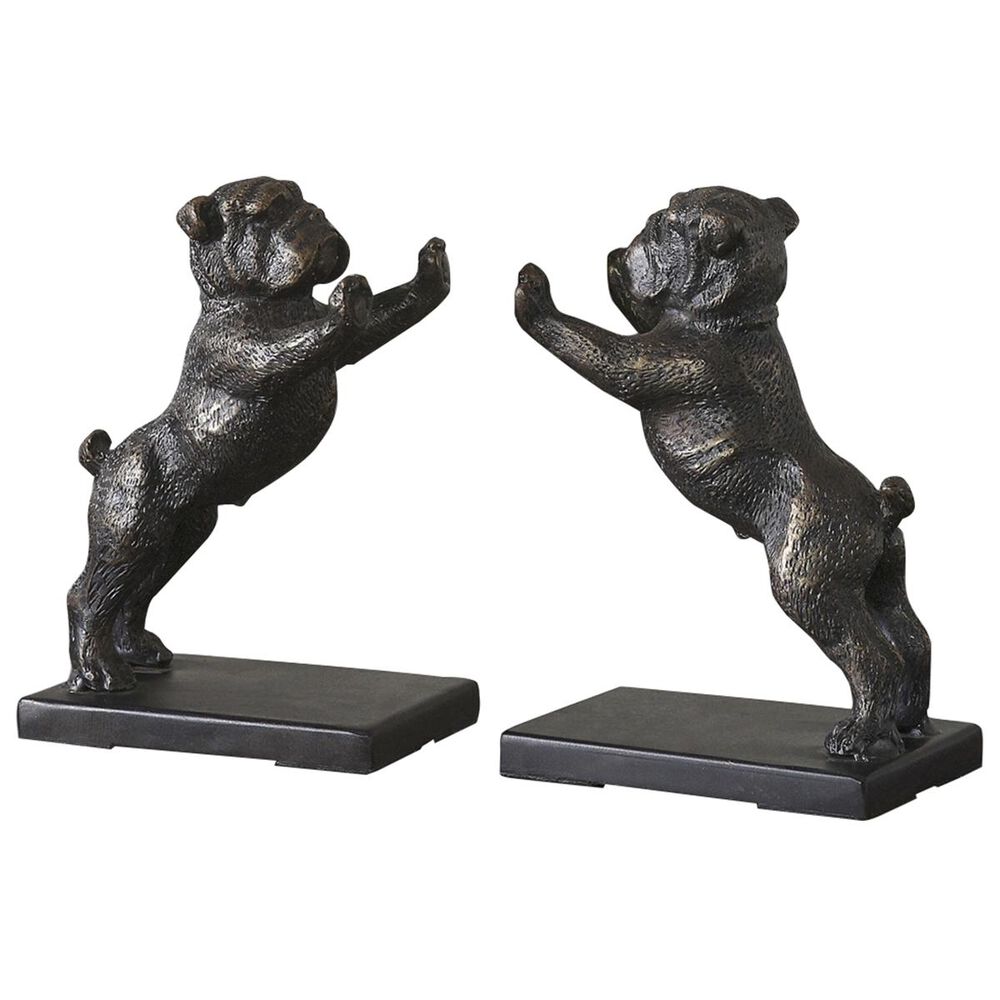 37B Bulldogs Cast Iron Bookends &#40;Set of 2&#41;, , large