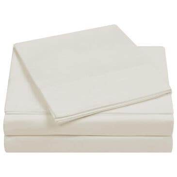Pem America 400 Thread Count Percale 4-Piece Queen Sheet Set in Vanilla Ice, , large