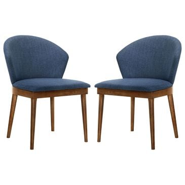 Blue River Juno Dining Chair in Blue/Walnut (Set of 2), , large