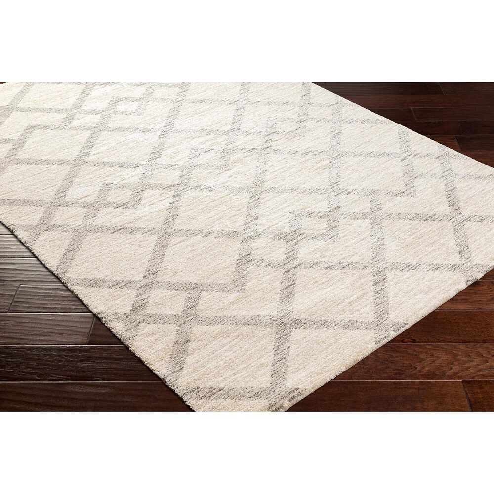 Surya Gavic 4&#39;3&quot; x 5&#39;11&quot; Medium Gray, Ivory and Light Beige Area Rug, , large