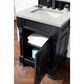 James Martin Brookfield 26" Single Bathroom Vanity in Antique Black with 3 cm Eternal Jasmine Pearl Quartz Top and Rectangle Sink, , large