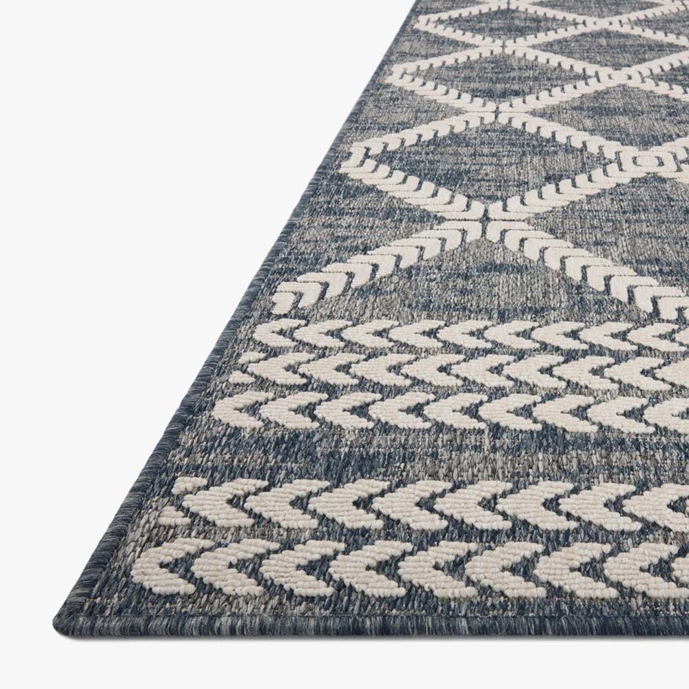 Loloi II Rainier RAI-05 2&#39;2&quot; x 3&#39;9&quot; Denim and Ivory Indoor/Outdoor Area Performance Rug, , large