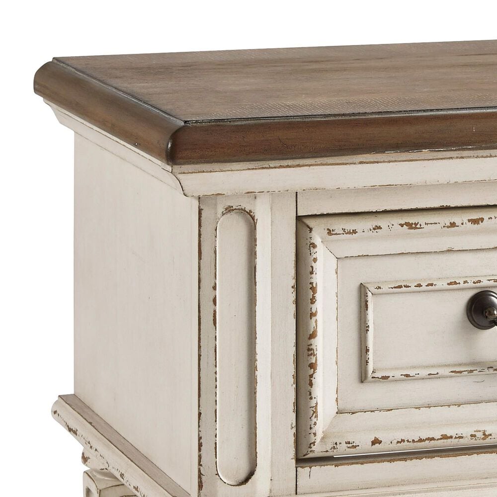 Signature Design by Ashley Realyn 1 Drawer Nightstand in Chipped White and Brown, , large