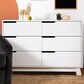 Babyletto Hudson 6 Drawer Double Dresser in White, , large