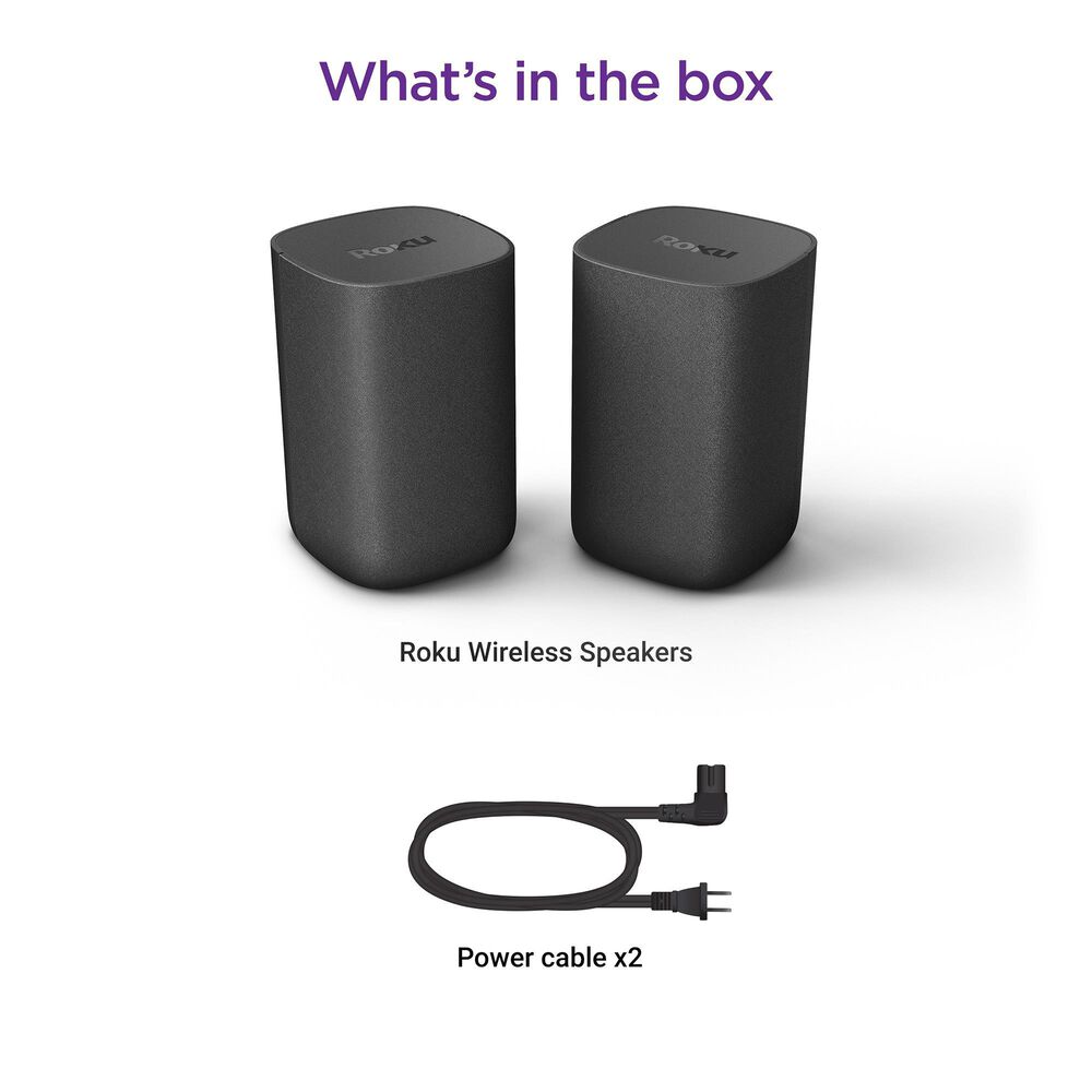 Roku Wireless Speakers Pair &#40;for Roku Streambars or Roku TV&#41;, , large