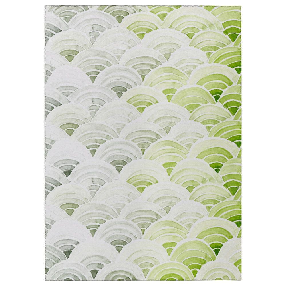 Dalyn Rug Company Seabreeze Geometric 10" x 14" Lime-in Area Rug, , large