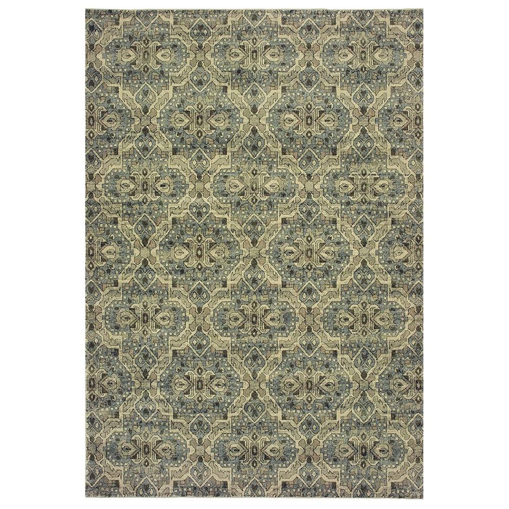Oriental Weavers Raleigh 4927L 7"10" x 10"10" Ivory and Blue Area Rug, , large