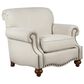 Bassett Hunt Club Accent Chair with Brass Nail Heads in Oyster, , large