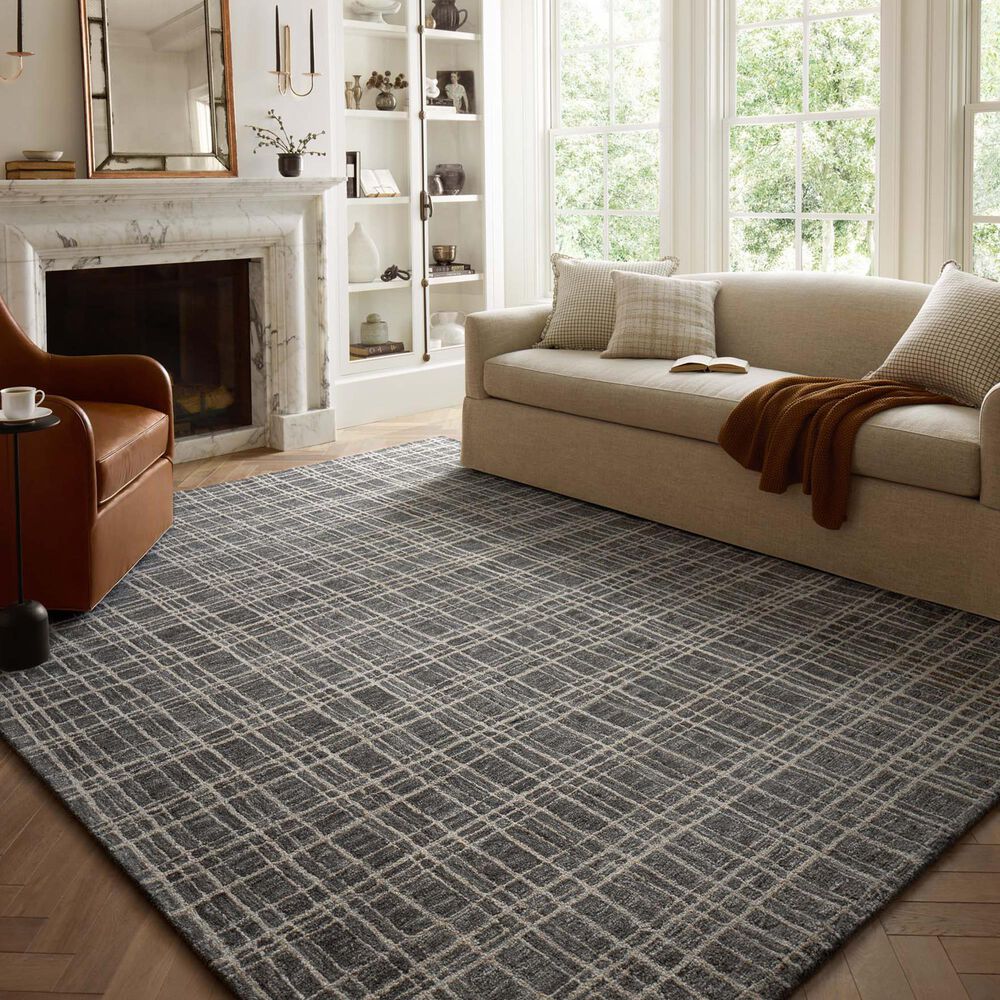 Chris Loves Julia x Loloi Polly 3&#39;6&quot; x 5&#39;6&quot; Graphite and Pebble Area Rug, , large