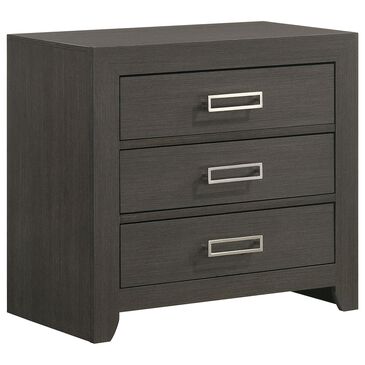Mayberry Hill Sasha 3 Drawer Nightstand with USB in Grey, , large