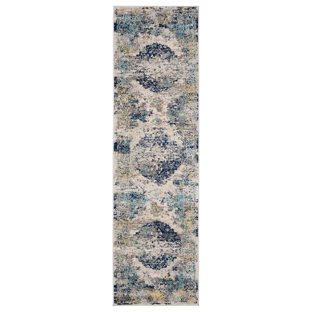 Safavieh Madison MAD158F 2"3" x 8" Light Grey and Blue Runner, , large