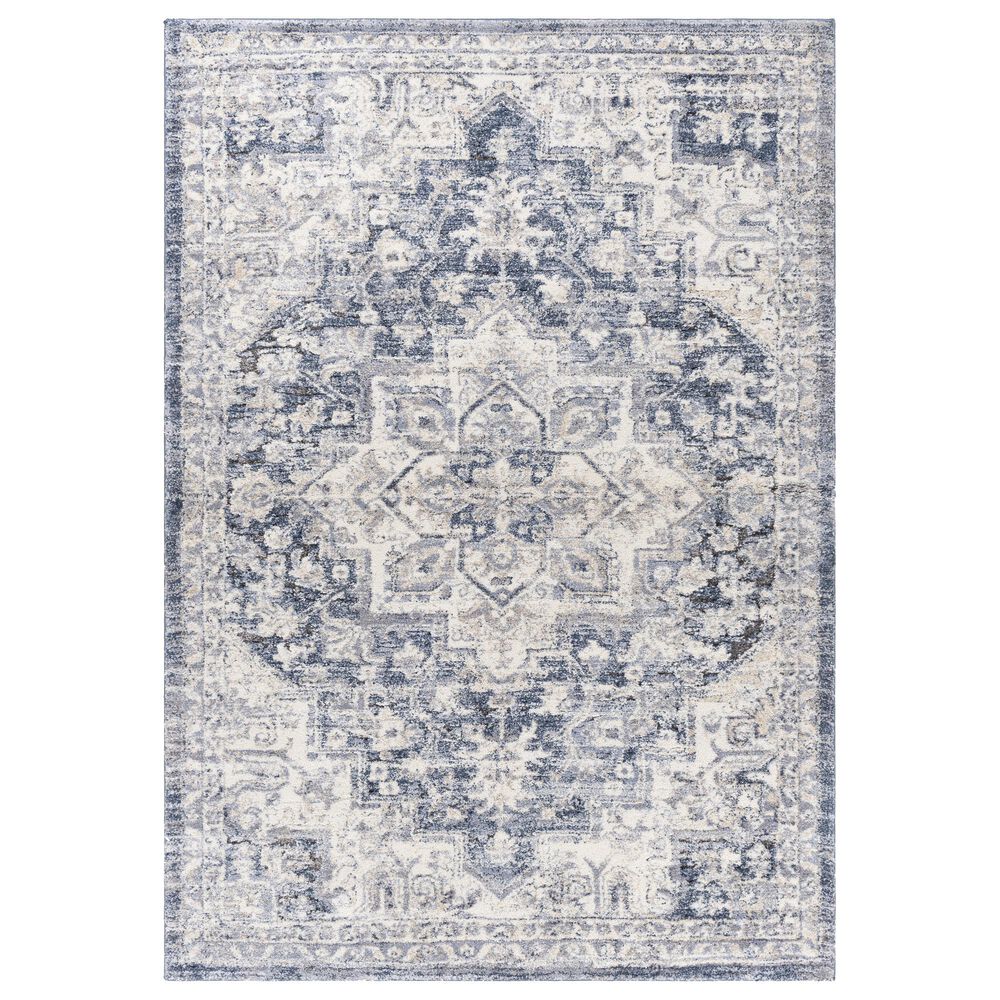 Surya Tuscany Traditional 2" x 3" Blue, Beige and Gray Area Rug, , large
