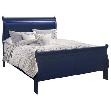 Global Furniture USA Charlie Full Bed in Blue, , large