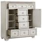 Chapel Hill Door Chest in White and Silver, , large