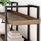 Signature Design by Ashley Montia 76" Bookcase in Light Brown and Gunmetal Gray, , large