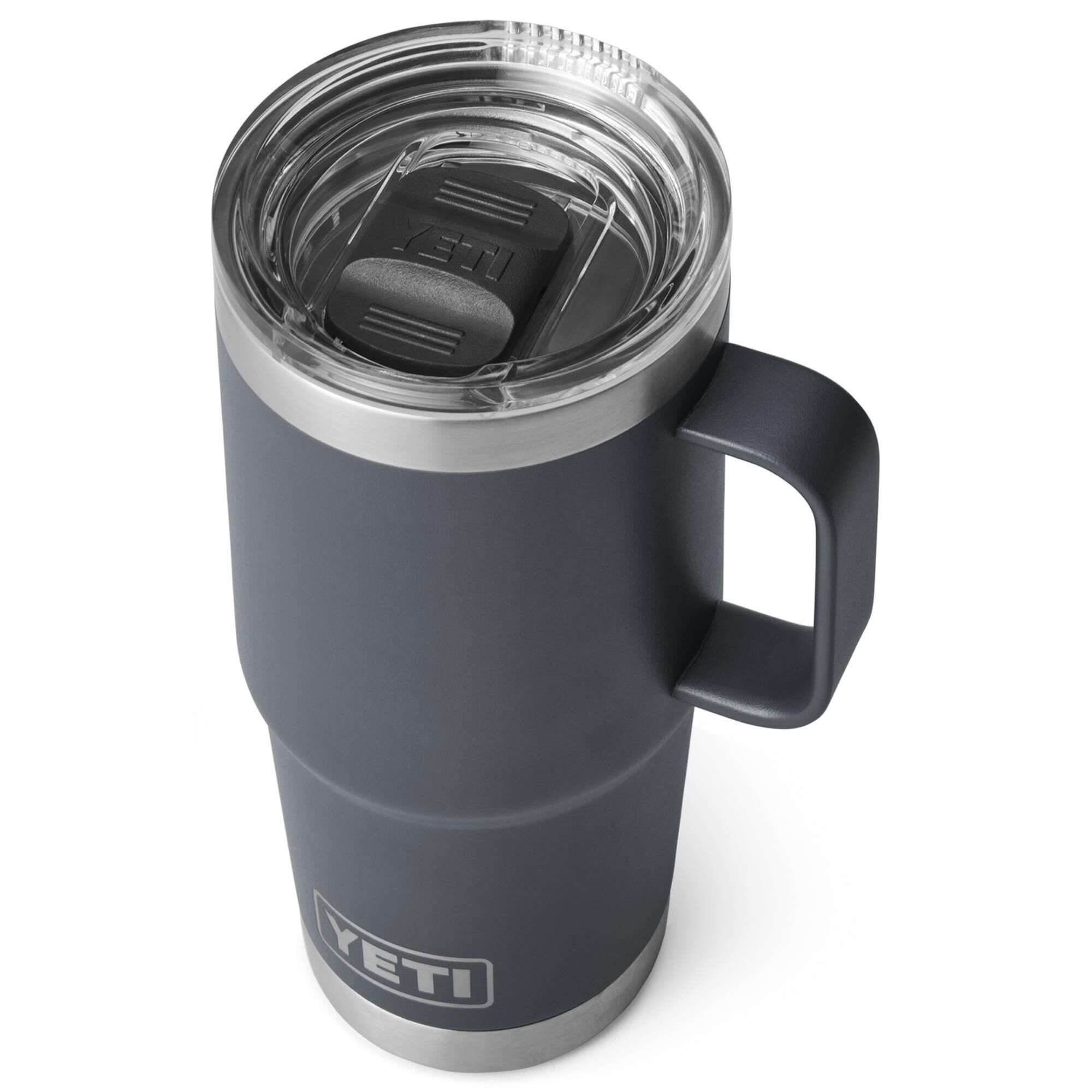 YETI Rambler 20 Oz Travel Mug with StrongHold Lid in Charcoal