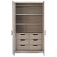 Furniture Worldwide Coalesce 2-Door Wardrobe in Rolling Fog, , large