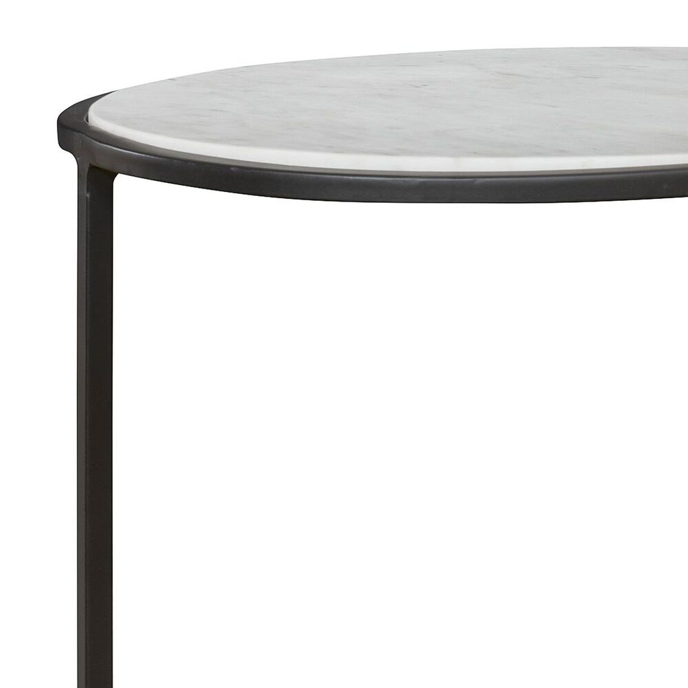 Uttermost Twofold Side Table in Satin Black and Polished White, , large