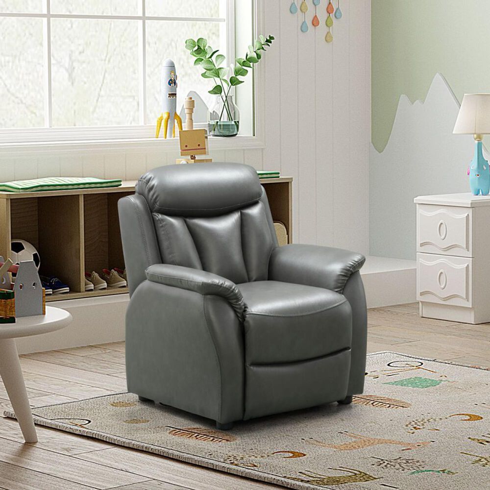 Barcalounger Ewing Manual Kid"s Recliner in Ellen Lividity, , large