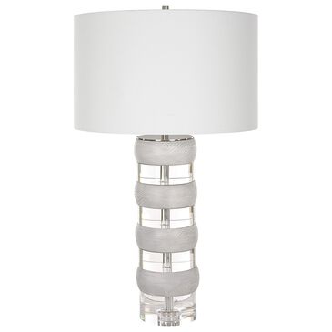 Uttermost Band Together Table Lamp in White Crystal and Brushed Nickel, , large