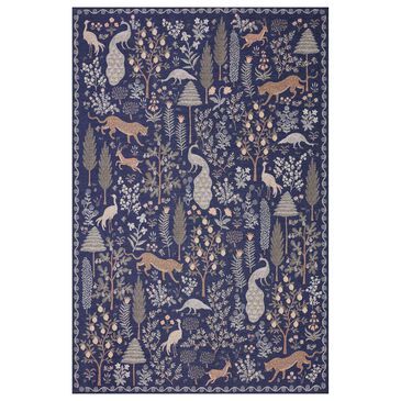 Rifle Paper Co. Menagerie MEN-02 5" Round Navy Area Rug, , large