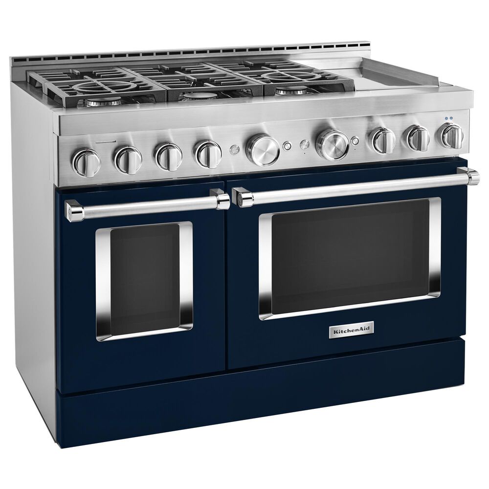 KitchenAid 6.3 Cu. Ft. Freestanding Gas Range with Griddle in Ink Blue, , large