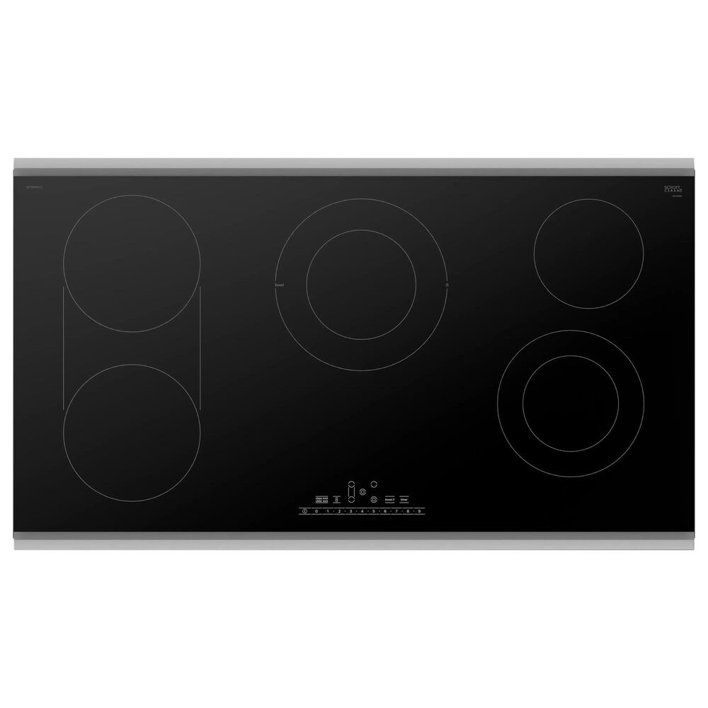 Bosch 800 Series 36&quot; Built-In Electric Cooktop with Frame in Black and Stainless Steel, , large