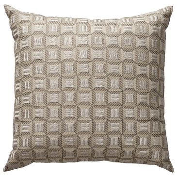 Ann Gish Collonade 24" Square Throw Pillow in Silver, , large