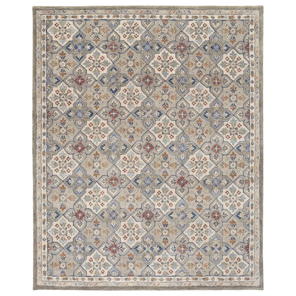 Feizy Rugs Rylan 4" x 6" Gray and Multicolor Area Rug, , large