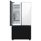 Samsung Bespoke 30 Cu. Ft. 3-Door French Door Refrigerator - White Top Panels and Charcoal Glass Bottom Panel Included, , large