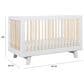 Babyletto Hudson Crib and 3 Drawer Dresser Set in Washed Natural and White, , large