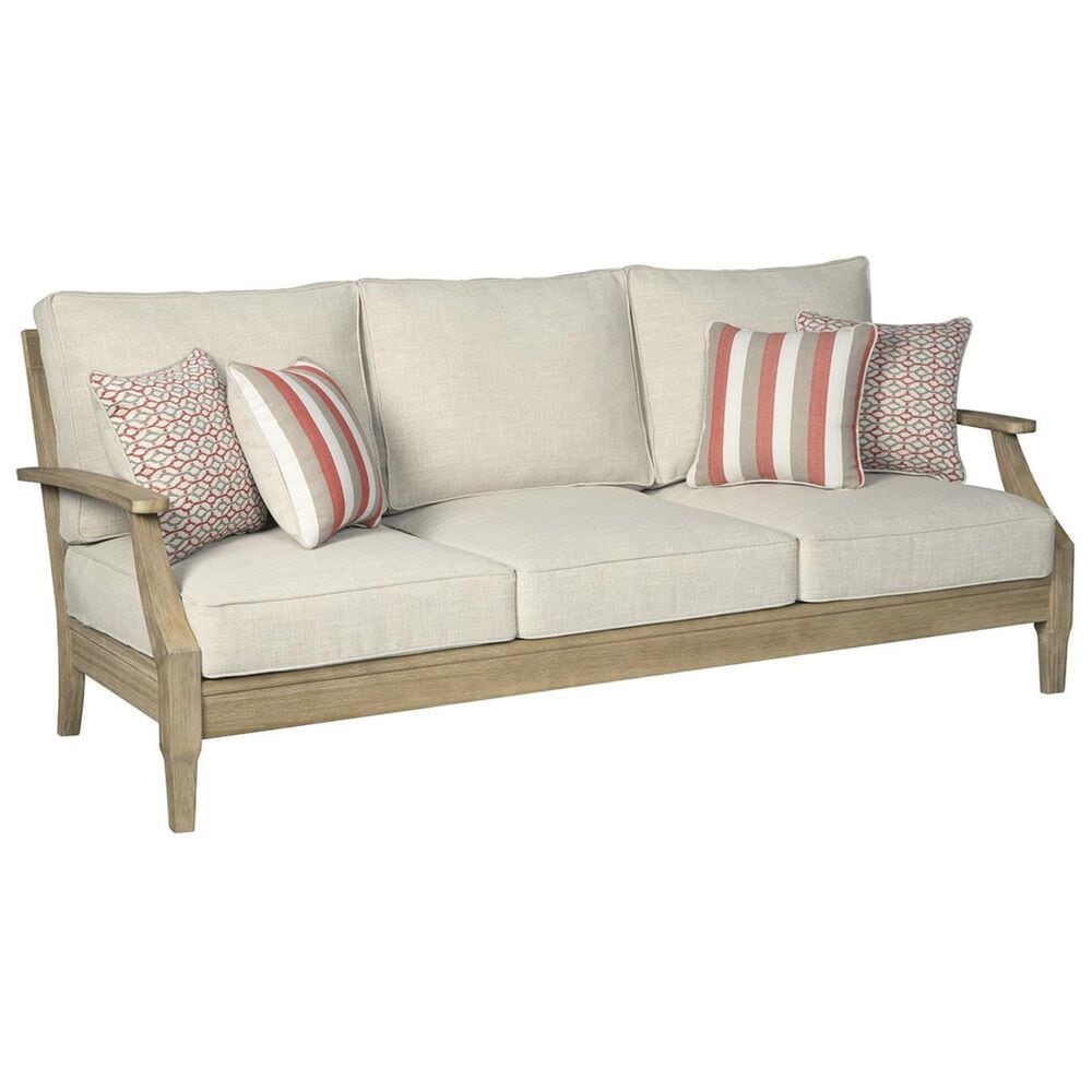Signature Design by Ashley Clare View Sofa with Beige Cushion in Antique Teak, , large