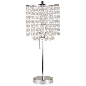 Claremont Table Lamp with Crystals in Chrome, , large