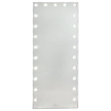 Impressions Vanity Hollywood Glow Vanity Full Length Mirror in Glossy White, , large