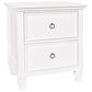 New Heritage Design Tamarack 2 Drawer Nightstand in White, , large