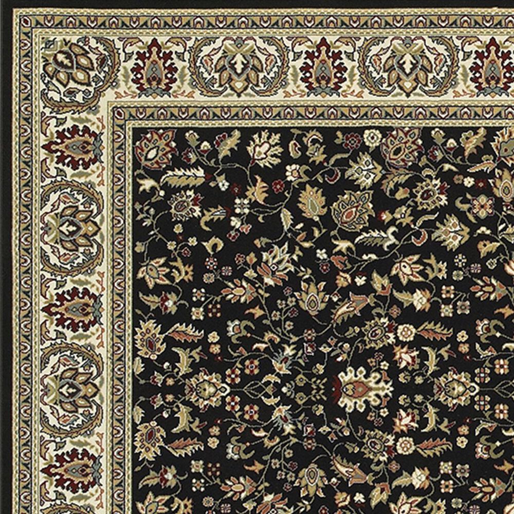 Oriental Weavers Kashan 108B 7&#39;10&quot; x 10&#39;10&quot; Black Area Rug, , large
