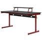 Signature Design by Ashley Lynxtyn Computer Desk with Raised Monitor Stand in Red and Black, , large