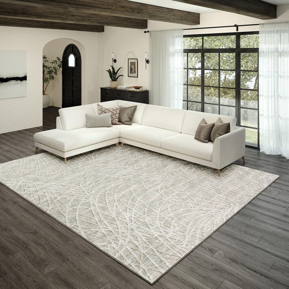 Dalyn Rug Company Winslow WL2TP 10&#39; x 14&#39; Taupe Indoor/Outdoor Area Rug, , large