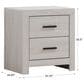 Pacific Landing Marion 2 Drawer Nightstand in Coastal White, , large