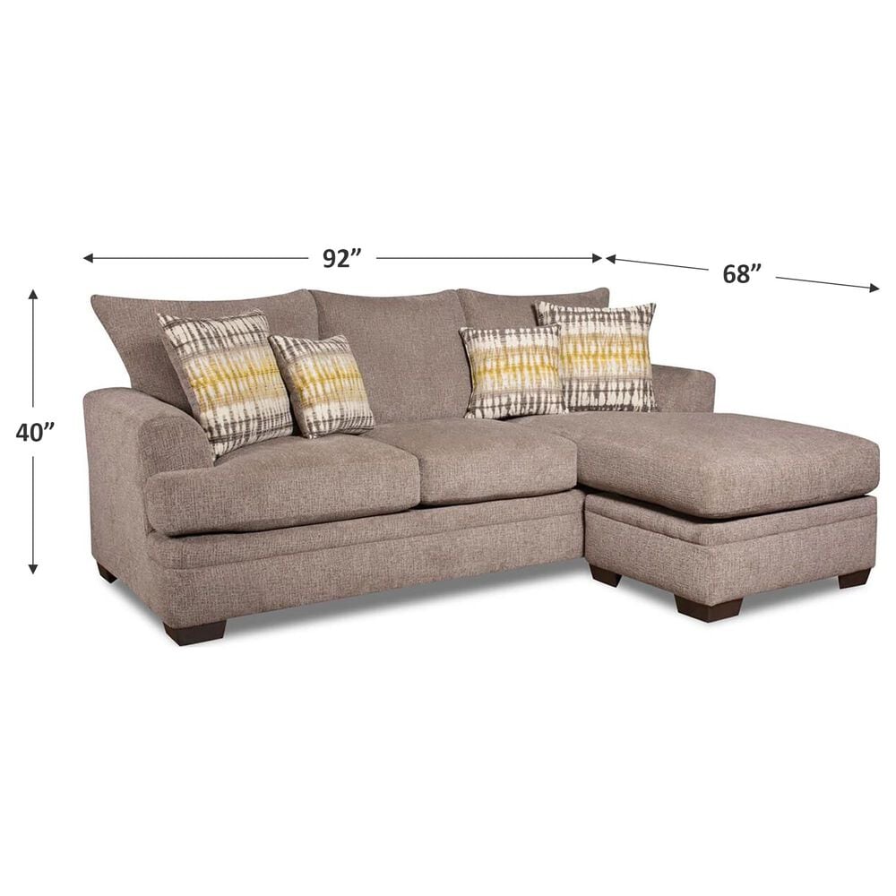 Southaven Right Facing Sofa with Chaise in Perth Pewter, , large